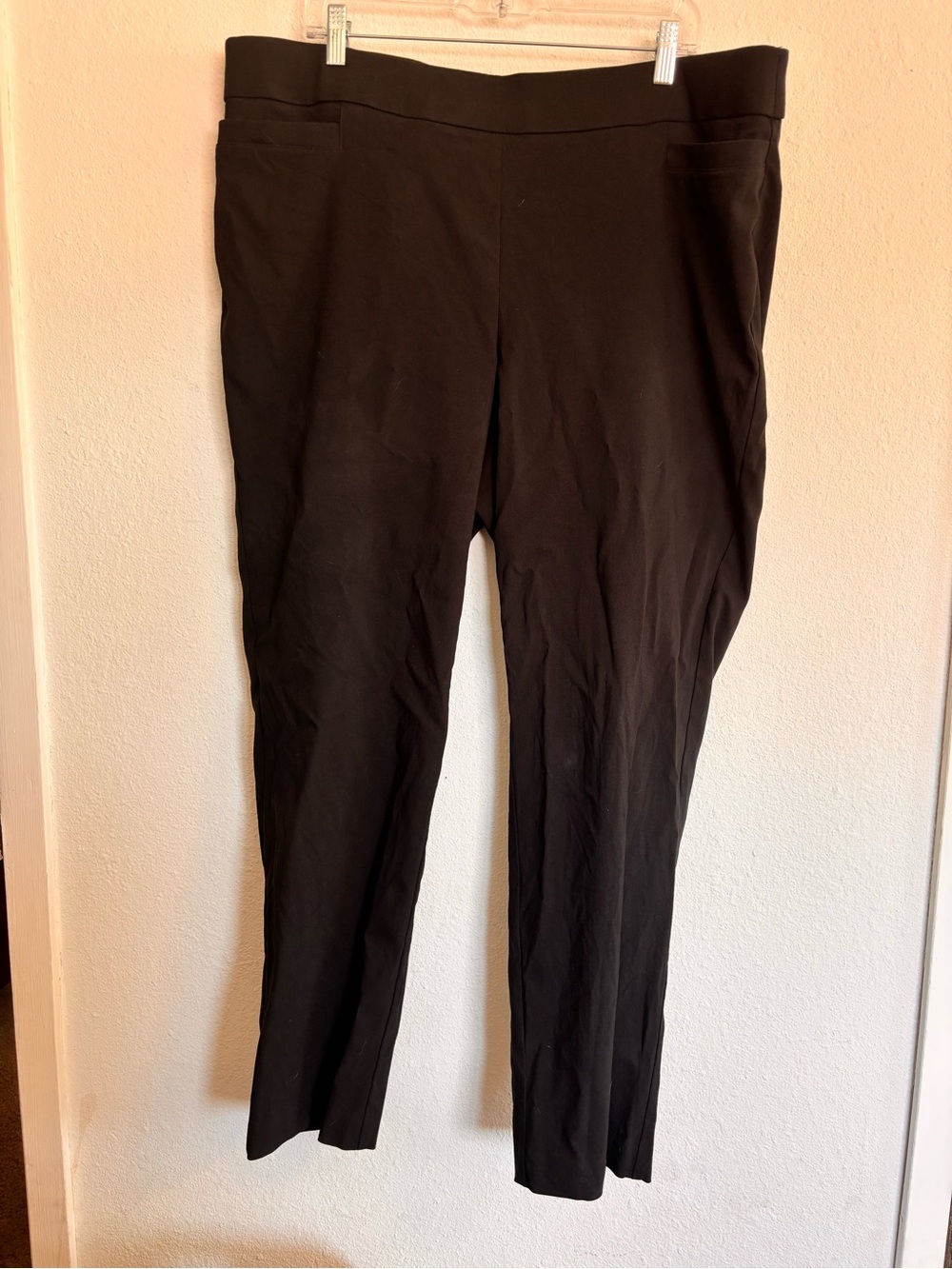 Briggs Women’s Black Career Dress Pants Size 20W Pull-On Stretch Office Slacks